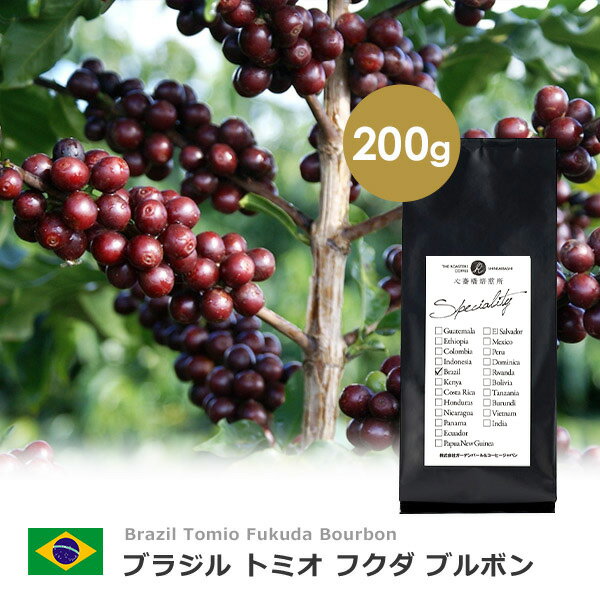 【 200g 】 ブラジル トミオ フクダ ブルボン （ スペシャルティ シングル コーヒー豆 ） ブラジル COFFEE 心斎橋焙煎所