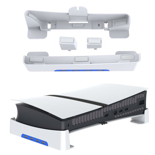 ps5 pro用/新型 ps5 Slim用 スタンド PS5 Slim 横置きスタンド 【新登場】 4つUSB拡張ハブ付 地震対策 放熱改善 新型PS5 用水平スタンド 転倒防止 傷付き防止 簡単に取り付けます 本体をもっと安心に収納新型 PS5の通常版とデジタル版両対応(ホワイト) ps5 pro用/新型 ps5 Slim用 スタンド PS5 Slim 横置きスタンド 【新登場】 4つUSB拡張ハブ付 地震対策 放熱改善 新型PS5 用水平スタンド 転倒防止 傷付き防止 簡単に取り付けます 本体をもっと安心に収納新型 PS5の通常版とデジタル版両対応(ホワイト)