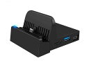 Switch ドック 金属製 Switch 充電スタンド Nintendo Switch / Switch OLEDに適用 switch テレビ tv出力 Swith本体カバーを装着したまま接続できる switch dock HDMI 4K&1080P解像度 TVドック テレビ出力 遅延なし 折りたたみ可能 滑り止め (ブラック)