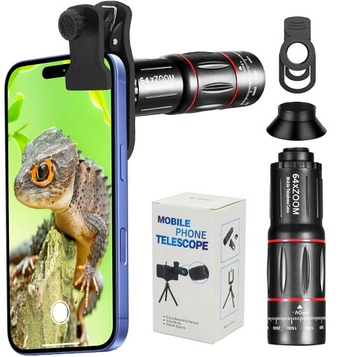 単眼鏡 望遠鏡 64x25 スマホ望遠鏡 高倍率20倍 単眼望遠鏡 小型 スマホレンズ 片手操作 簡単装着 鮮明な写真撮る スタースコープ 単眼きょう 高級Bak4プリズム 高透過率 iPhone 広角レンズ バードウォッチング/野球観戦/花見/プレゼント 単眼鏡 望遠鏡 64x25 スマホ望遠鏡 高倍率20倍 単眼望遠鏡 小型 スマホレンズ 片手操作 簡単装着 鮮明な写真撮る スタースコープ 単眼きょう 高級Bak4プリズム 高透過率 iPhone 広角レンズ バードウォッチング/野球観戦/花見/プレゼント
