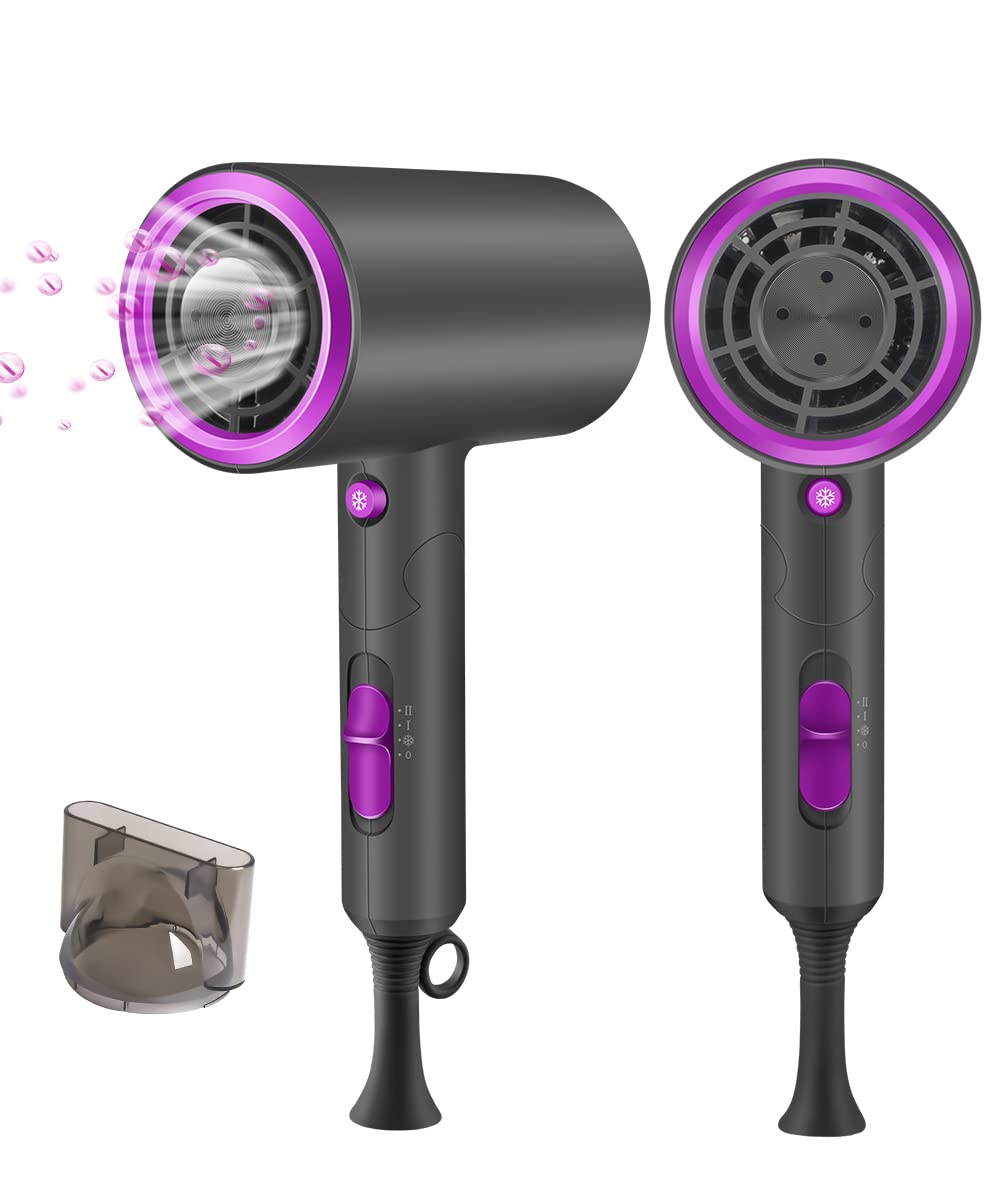 ドライヤー【2025年改良型】大風量 速乾 超軽量 1300W 折り畳み式 携帯ドライヤー マイナスイオン 3段階風量 小型 ノズル付き 過熱防止機能あり 家庭...