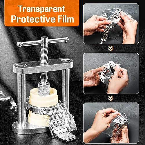 時計 裏蓋閉め器、腕時計用 プレスセット、時計 修理 電池交換、腕時計こじ開け工具、時計 裏蓋オープナー、裏 蓋 外し、取扱説明書（英語版）、丸型ダイヤル専用