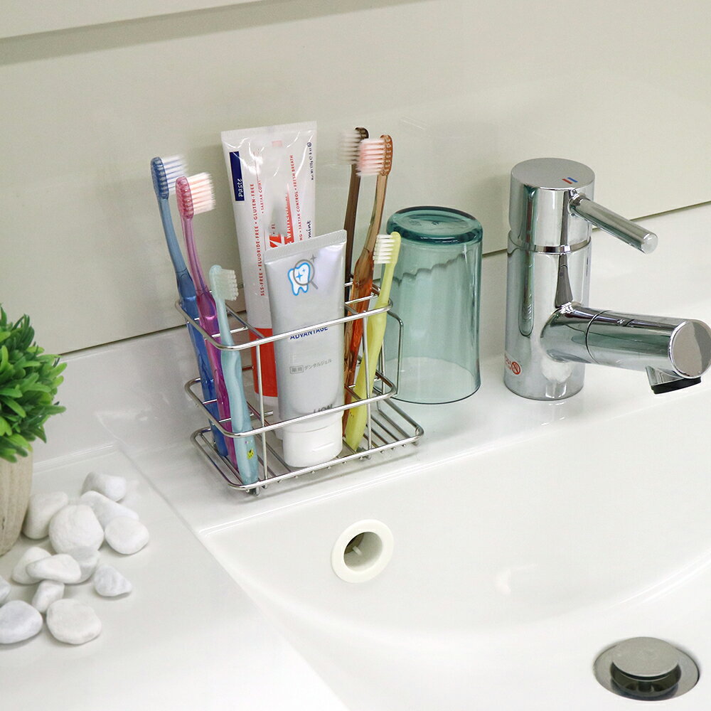 一奏楽天市場店のステンレス 歯ブラシスタンド 置き型 ( 歯ブラシホルダー )｜アングル2
