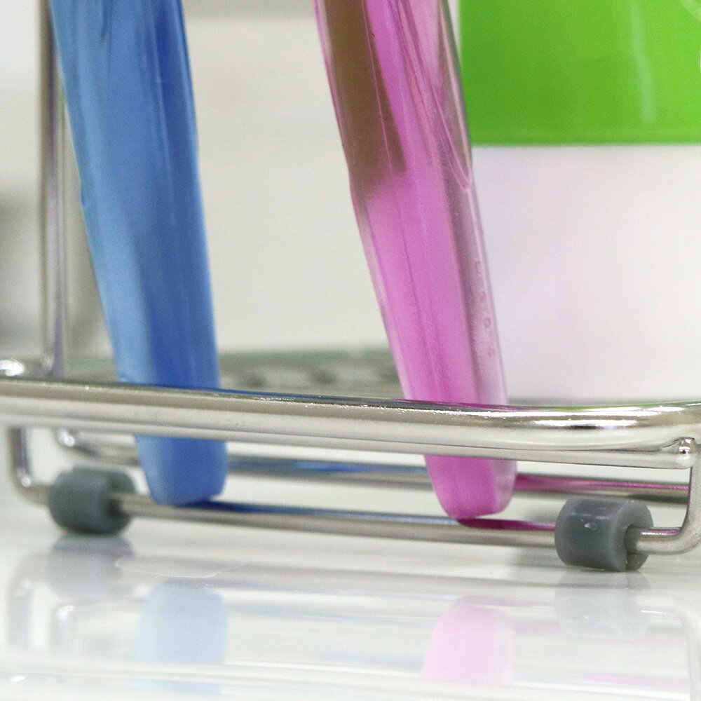 一奏楽天市場店のステンレス 歯ブラシスタンド 置き型 ( 歯ブラシホルダー )｜アングル3