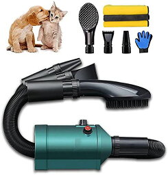 ペットドライヤー 犬用乾燥機 3in1多機能 1200W 風速、温度調整可能 片手操作 ペットブラシ PSE取得商品 梳毛 猫犬用 ペット用バスグッズ