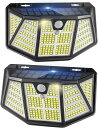 ソーラーライト 屋外 センサーライト ソーラー 電気代0 人感センサー LEDライト【自動点灯 310LED 5面発光 3つ知能モード 太陽光発電 IP67防水...