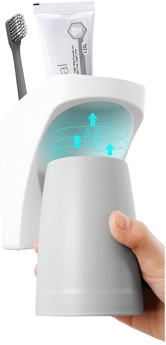 歯ブラシ スタンド 歯ブラシホルダー 吸盤 洗面所 収納 水垢防止防塵 健康おしゃれ 創造性 コップスタ..