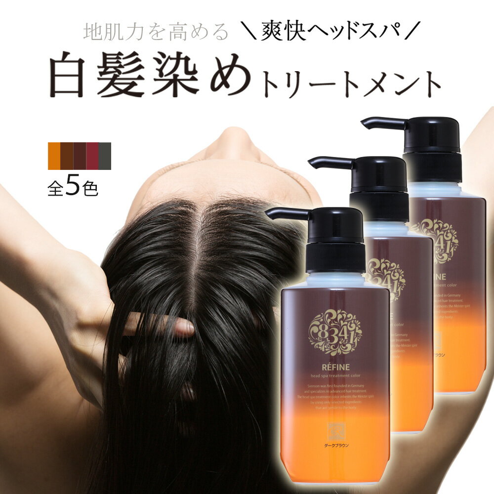 楽天ヘアケア専門店 レフィーネ＜まとめ買い＞白髪染め レフィーネ ヘッドスパ トリートメントカラー 300g R3 ポンプ付き 3本セット ｜ 女性用 男性用 白髪染めトリートメント ヘアカラー トリートメント ヘアカラートリートメント 白髪 白髪染 全体染め ノンジアミン 母の日