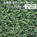 リアル人工芝 クローバーターフ プレミアムタイプ 幅1m×長さ10m 芝丈35mm 芝生マット 人工芝生 人工芝ロール 芝生 ロールタイプ 庭 ベランダ テラス バルコニー ガーデニング ガーデン 屋上緑化 雑草対策