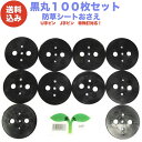 黒丸100P 防草シート 人工芝の固定用押さえ 5穴 ピン別売 シートピン 杭 特殊釘　固定ピン アンカーピン 抑えピン 対応