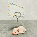 可愛いブタちゃんのメモホルダー 子豚 かわいいメモクリップ 贈り物 置物 可愛い リアル インテリア 動物 卓上 雑貨 プレゼント ギフト