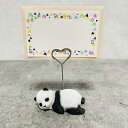 メモスタンド パンダ かわいいメモクリップ 贈り物 置物 可愛い リアル インテリア 動物 卓上 雑貨 プレゼント ギフト メモホルダー