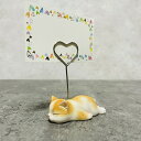 可愛いねこちゃんのメモスタンド 茶トラ白猫 かわいいメモクリップ メモホルダー 贈り物 置物 可愛い リアル インテリア 動物 卓上 雑貨 プレゼント ギフト