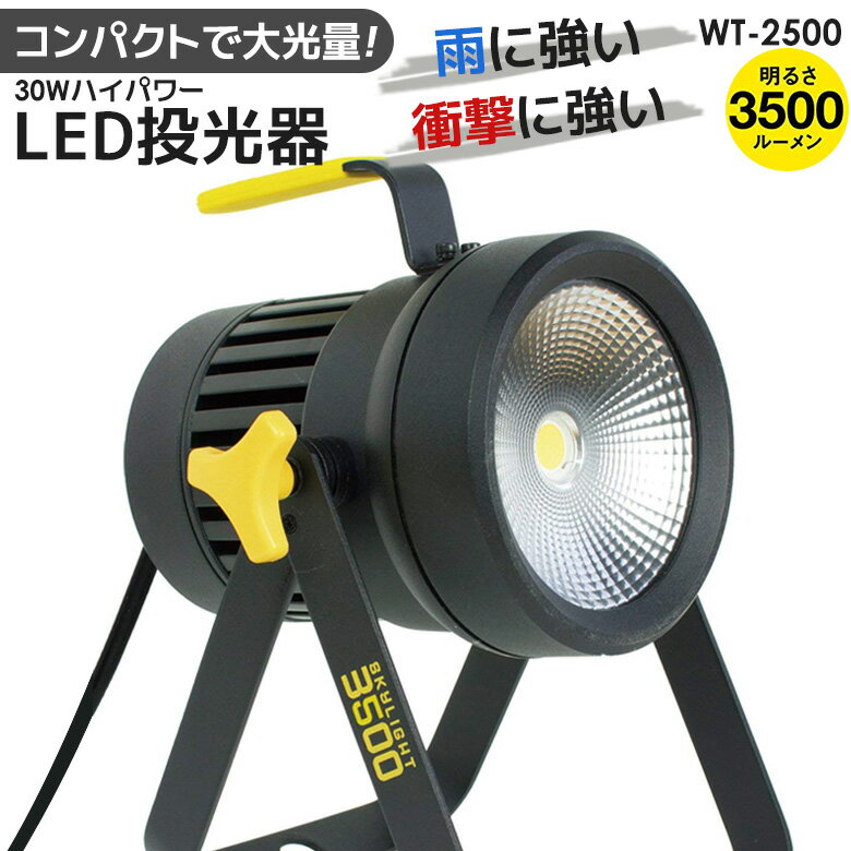 【49％引き】 ムサシ 全天候型LED投光器スカイライト30W（WT-2500） ワークライト 作業灯 投光器 屋外 led エクステリア 照明 防犯グッズ ライト 防犯ライト 【商品到着後レビューを書いて次回使えるクーポンGET】