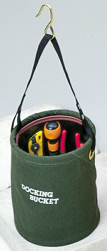 【BLACK FRIDAY限定ポイント5倍】10号（国防）防水帆布 ドッキングバケット 直径20cm×高さ23cm（KBD-20..