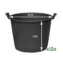 (お得用12個set)大型 ナーセリーポット 持ち手付きRP55(RPφ55(50)-H42)x12鉢 〜代引き不可 Φ55xH42cm 穴あき 大型 植木鉢6...