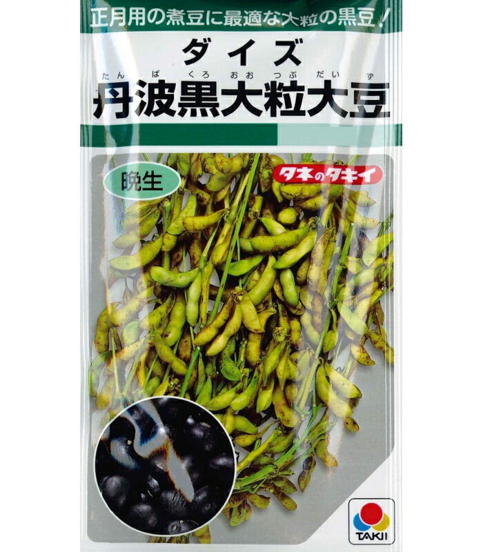 タキイ ダイズ 丹波黒大粒大豆【35ml】　夏野菜　野菜種 実菜 だいずのサムネイル