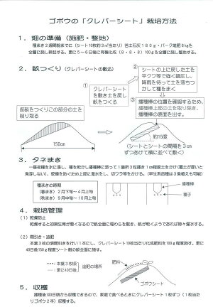 ごぼう用クレバーシート(3枚組)