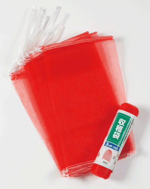 収穫袋　10枚入　3kg 赤 園芸 園芸用品 農業 農業資材 収穫袋 袋 保管 赤 玉ねぎ 人参 みかんネット 紐..