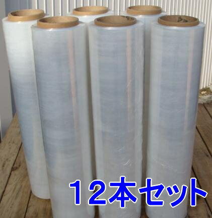 【送料無料】15μ ストレッチフィルム 50cm×300m 12巻15ミクロン 6巻×2ケース