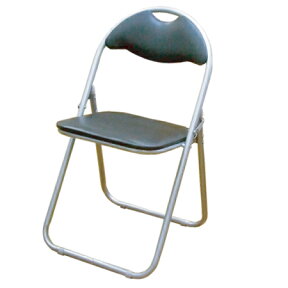 【4脚セット】折りたたみパイプ椅子（ブラック））　SC99007