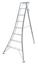 園芸用アルミ三脚 8尺 約2.4m 240cm シンセイ 三脚 ステップ付 足置き付き 軽量 剪定 園芸三脚 アルミ 脚立 三脚 アルミ脚立 ハシゴ はしご 踏...