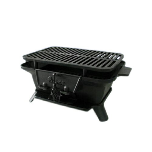 尾上製作所(ONOE)鉄鋳物こんろ角型 400×265×180mm コンロ BBQ