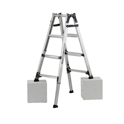 Rakuten - 【送料無料】ステップ幅広伸縮脚付はしご兼用脚立120cm PRW-120FX