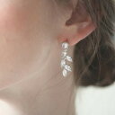 ウエディング アクセサリー ウエディング 2次会パーティーにも【リーフモチーフピアスorイヤリング】