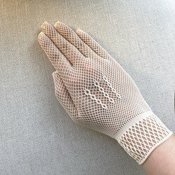 ウエディンググローブ 手首までの網グローブ【アンネットグローブ】