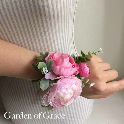 ウエディング ヘッドドレス ヘッドアクセサリー すぐにお届け【造花のヘッドドレス】即納 ヘアコサージュ 演奏会 謝恩会 成人式 パーティー 髪飾り【ガーデンシリーズフレッシュラナン】