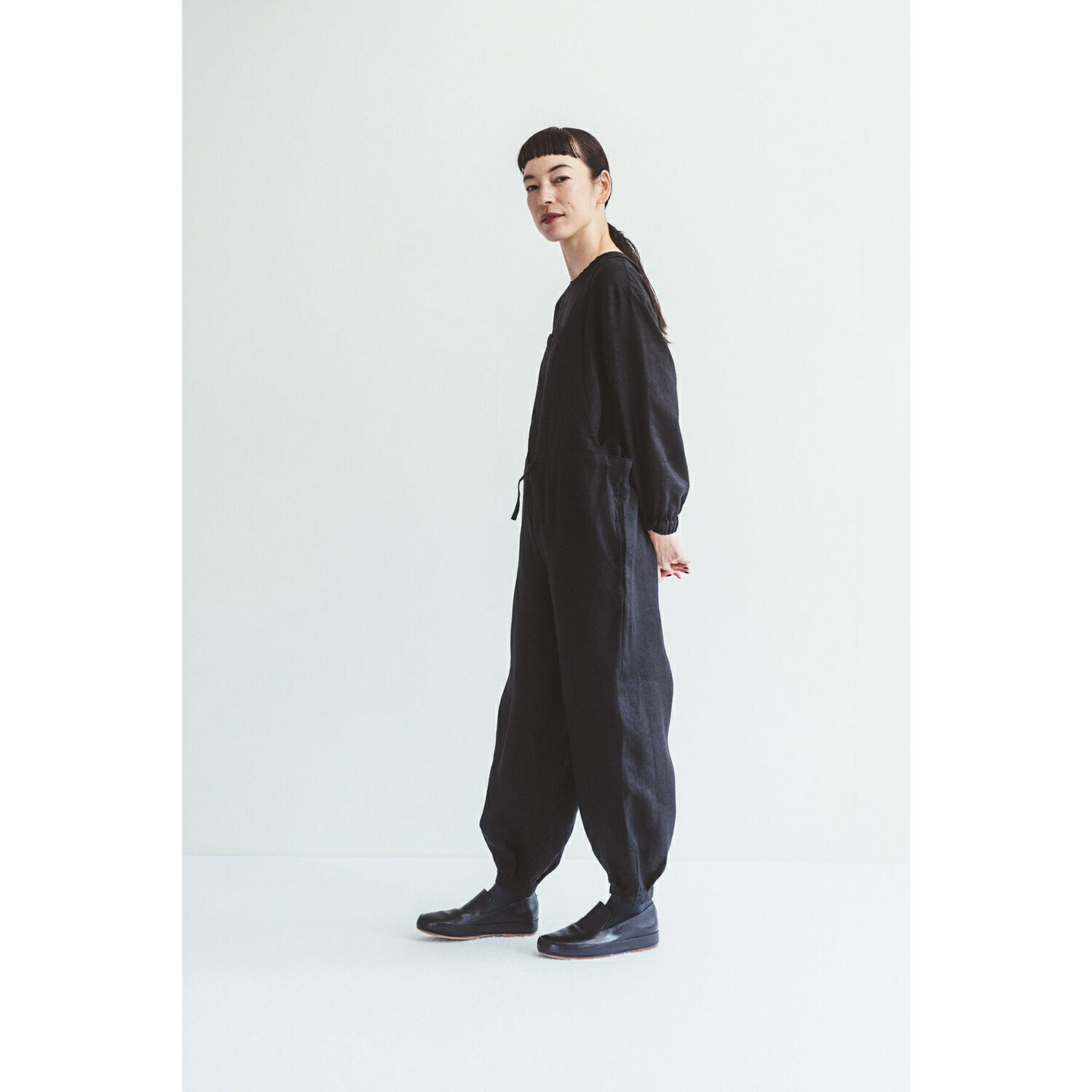 fog linen work ミラ サロペット ブラック アシェ フォグ リネンワーク シンプル ベーシック FOG 【送料無料】 winter