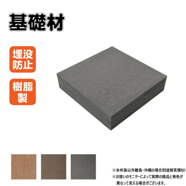 土台 樹脂製 基礎材 1個 チャコールグレー 人工木材 人工木製 埋没防止 高さ調節 ウッドデッキ 縁台 ガーデンファニーチャー