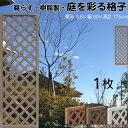 格子ラティス 樹脂製 チョコレートブラウン 1枚 1756 厚み3.5×H175×W60cm 腐らない 間仕切り 目隠し ルーバー フェンス ラティス お庭 屋外用 日除け