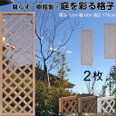 格子ラティス 樹脂製 ライトブラウン 2枚set 1756 厚み3.5×H175×W60cm 腐らない 間仕切り 目隠し ルーバー フェンス ラティス お庭 屋外用 日除け