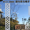 格子ラティス 樹脂製 白色 1枚 1753 厚み3.5×H175×W30cm 腐らない 間仕切り 目隠し ルーバー フェンス ラティス お庭 屋外用 日除け
