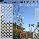 格子ラティス 樹脂製 白色 1枚 1756 厚み3.5×H175×W60cm 腐らない 間仕切り 目隠し ルーバー フェンス ラティス お庭 屋外用 日除け
