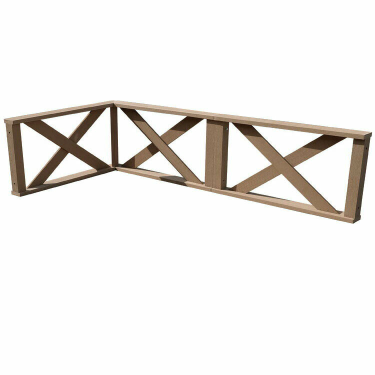 ウッドデッキフェンス 樹脂製 X型高さ45cmフェンス [3枚セット] チョコレートブラウン■ 3xdb W900×D86×H450|ガーデン匠樹脂製 ウッドデッキ 人工木 置くだけデッキ 掃き出し窓 アウトドアリビング 高耐候性 ガーデン