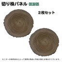 森のステップ 年輪飛石 切り株パネル 2枚セット 切り株風 踏み石 腐らない アイウッド人工木製 約30cm×30cm×3cm 重さ1.4kg 切り株風敷石 屋内 屋外