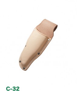 剪定鋏用大(台曲2重縫) C-32【皮ケース-剪定鋏用】