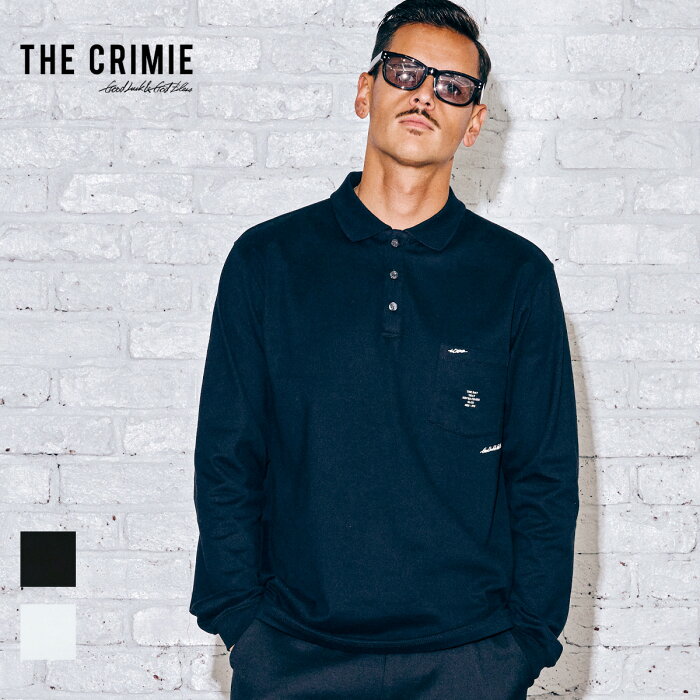 50% OFF SALE【公式】 CRIMIE クライミー LONG SLEEVE POLO SHIRT CR1-02A5-CL15 21AW Tシャツ カットソー ポロシャツ トップス ロゴ プリント アメカジ ストリート メンズ メンズファッション