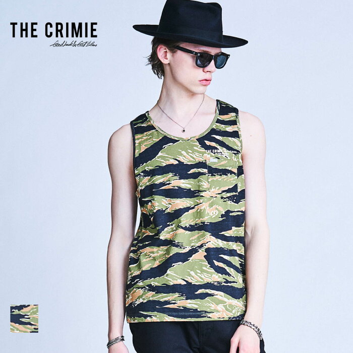 30% OFF SALE【公式】 CRIMIE クライミー TIGER CAMO TANK TOP CR1-02A1-CS トップス タンクトップ カジュアル ブランド アメカジ ストリート 高級 春 春夏 夏服 ノースリーブ メンズ ブラック 黒