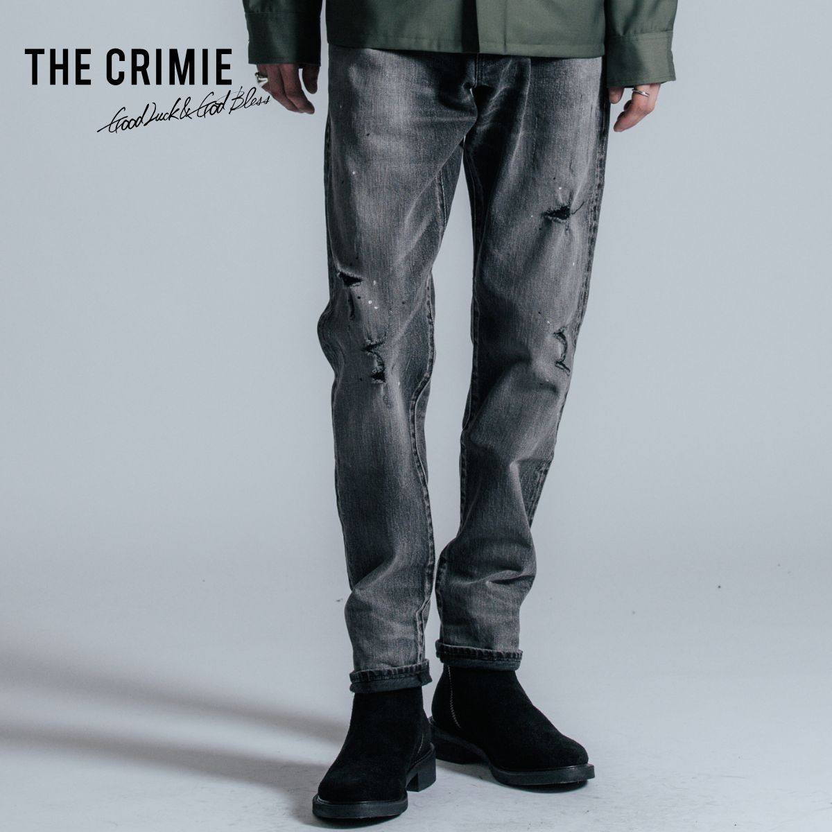 【公式】 THE CRIMIE クライミー BORN FREE 2 REGULAR STYLE GARAGE USED SELVEDGE STRETCH JEANS レギラースタイル ガレージユーズド セルビッチ ストレッチ デニムジーンズ