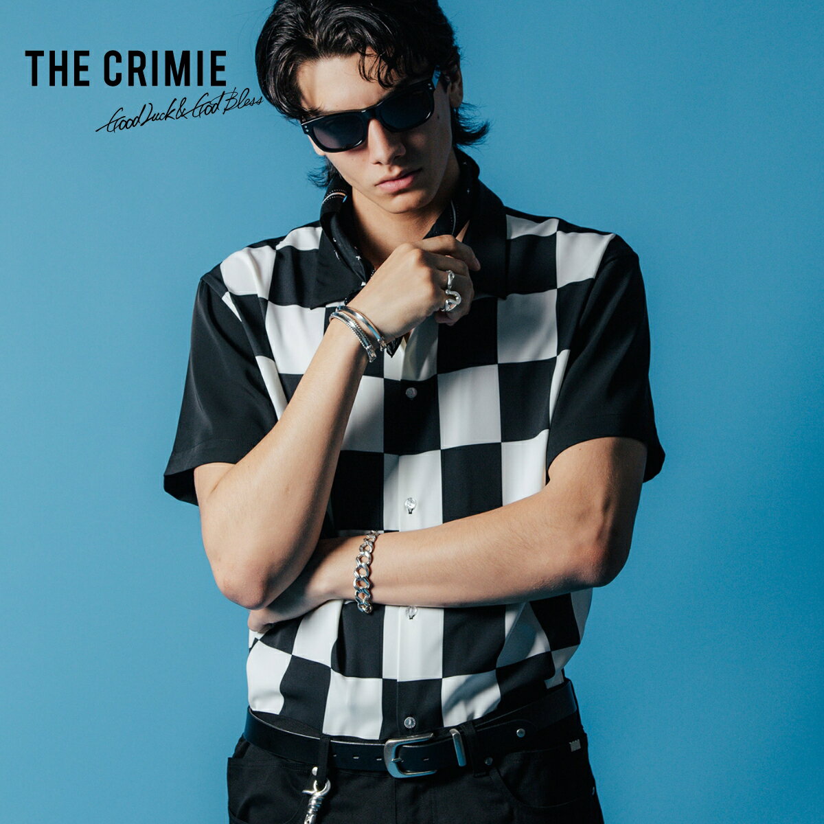 【公式】 THE CRIMIE クライミー チェッカー フラッグ シャツ アウター メンズ レディス ユニセックス ファッション ブランド 服 ブラック × ホ...