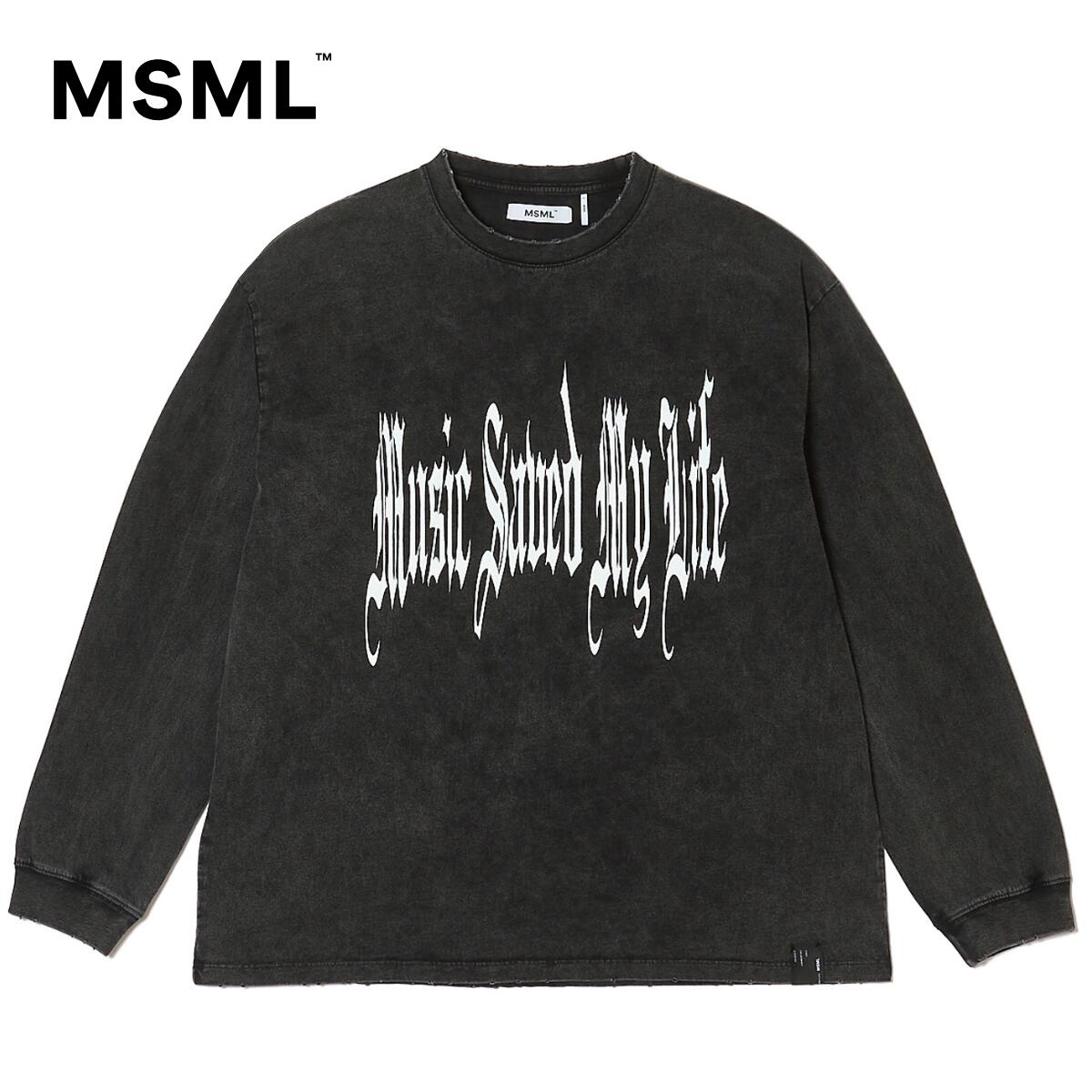 【公式】MSML エムエス エムエル OLD ENGLISH GRAPHIC LONG SLEEVE T SHIRT オールドイングリッシュ グラフィック ロングスリーブTシャツ