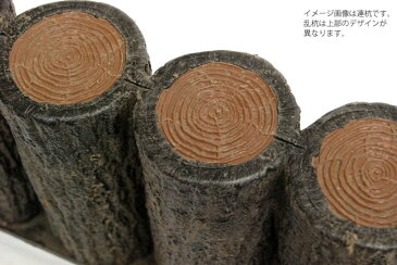プラスチック 擬木 ストレート 乱杭 W41cm×H20cm 5個セット 花壇 土留め プラスチック 連杭 擬木 囲い 仕切り プラ 柵 花壇柵 ガーデニング 庭 【送料無料】