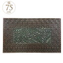 玄関マット 屋外 ラバーマット 75×45cm ドアマット マット 泥除け 泥落とし エントランス エントランスマット 北欧 小さめ ブラック 黒 入り口 ゴム マット 梅雨 対策 グッズ アイテム 【送料無料】