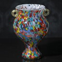 アデリア 津軽びいどろ 花瓶 ガラス 大型 日本製 豪華絢爛 ねぶた祭の彩り ワイド 花器 大きい カラフル おしゃれ 大きな フラワーベース ギフト 贈り物 ...