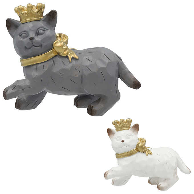 ガーデン雑貨 おしゃれ インテリア オブジェ 猫の王様 お散歩中 ptuD 雑貨 かわいい 猫 置物 飾り 玄関 装飾 キャット