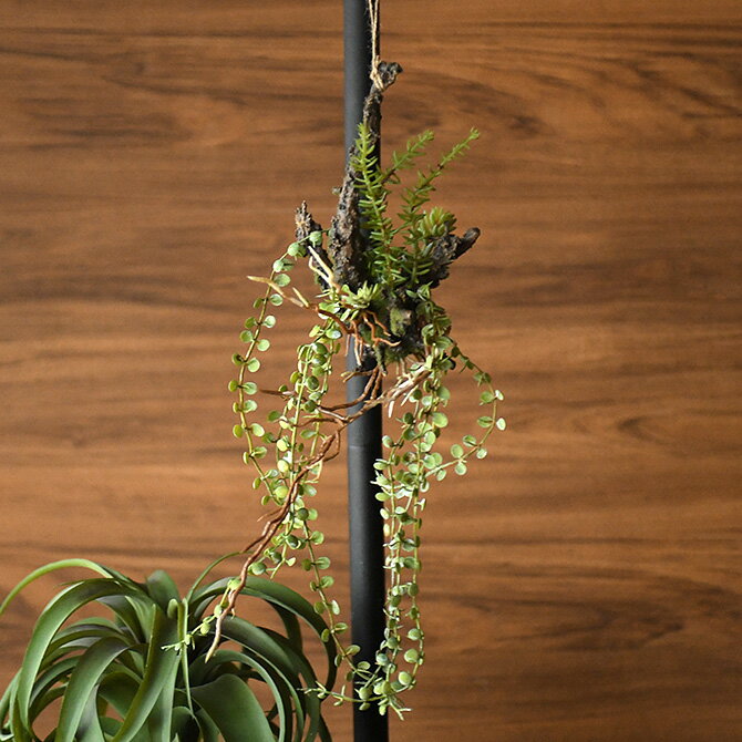 Brown. ブラウン アレンジメント 着生 47 観葉植物 リアル 造花 フェイクグリーン グリーン ミックス ..